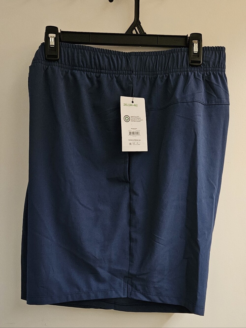 Athletic Works Men's Blue Shorts Elastic Waist Pockets 2XL NWT